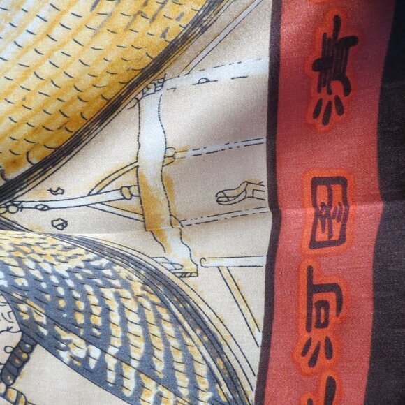 Chinese 100% silk scarf - Picture 9 of 13